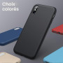 JETech Coque Silicone pour iPhone XS et iPhone X, Noir | Toucher Soyeux, Étui Housse Protection Antichoc, Résistant aux Rayures,