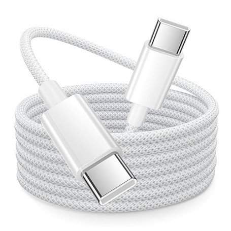 Câble USB C Charge Rapide pour iPhone Air 15 16 17 Pro Max/Plus/15/16,iPad Pro/Air, 3M Câble USB C vers USB C 60W iPhone 15 16 C