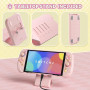 playvital Coque pour Nintendo Switch 2 Console-Rose，Style Ailes Magiques | avec Silicone Cover Joycon & Capuchon Joystick pour S