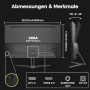 Amzfast Ecran PC Gaming 27 Pouces 240Hz/FHD Moniteur Incurvé 1920x1080, 1ms MPRT, sRGB 130%, Anti-Lumière Bleue, HDR, Adaptive S