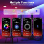 Macchiatto Ruban LED Néon 5M, Modèles DIY Bande LED avec APP/Télécommande, Synchronisation Musicale, Néon LED Chambre Gaming, Im
