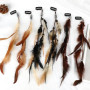 MWOOT 6 Pièces Pinces à Cheveux Plumes, Extensions de Cheveux Bohème, Coiffe Indienne pour Femmes,Hippie Plume Clips Cheveux pou