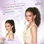 RUWISS Postiche Queue de Cheval Pince, 35 cm Ponytail Cheveux Naturel Bouclée Ondulée Rajout Cheveux Queue de Cheval pour Femme