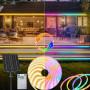 ZAIYW 10M Bicolore Bande LED Solaire Extérieur, IP68 Étanche, avec Télécommande & Minuterie, Auto-adhésive & Découpable pour Jar
