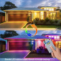ZAIYW 10M Bicolore Bande LED Solaire Extérieur, IP68 Étanche, avec Télécommande & Minuterie, Auto-adhésive & Découpable pour Jar