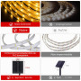 ZAIYW 10M Bicolore Bande LED Solaire Extérieur, IP68 Étanche, avec Télécommande & Minuterie, Auto-adhésive & Découpable pour Jar