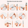 Anseom Kit de Manucure de Pédicure, 26pcs Coupe Ongle Professionnel Set en Acier Inoxydable, Trousse Manucure Pedicure avec Poch
