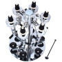 Estink Support Mural Rotatif pour 6 Bouteilles, Distributeur Optique pour Boissons, Vin, Bar en Acier, Majordome