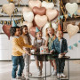 Ballon Coeur,12 pcs Ballons Crème Marron Beige Baudruche en Forme de Coeur, Ballons Gonflables Helium Coeur pour Saint Valentin,