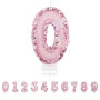 Bougies d'anniversaire Numéro 0,3D Rose Bougie Chiffre 0,Papillon Decoration Gateau Anniversaire,Bougies Scintillantes Gâteau To