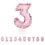 Bougies d'anniversaire Numéro 3,3D Rose Bougie Chiffre 3,Papillon Decoration Gateau Anniversaire,Bougies Scintillantes Gâteau To