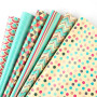 Papier Cadeau Set avec Ruban et Étiquette,Ecologique Papier Cadeaux Anniversaire Feuille,Papier emballage Cadeau,Papier Annivers