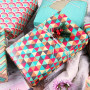 Papier Cadeau Set avec Ruban et Étiquette,Ecologique Papier Cadeaux Anniversaire Feuille,Papier emballage Cadeau,Papier Annivers