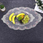 Anevous Lot de 2 sets de table rétro en dentelle, 31x44 cm, sets de table brodés à la main décoratifs ovales, nappe lavable fleu