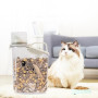 Geyecete Boite Croquette Chat,Conteneur de Nourriture pour Animaux,Hermétique 2.8 L,Récipient Alimentaire avec Tasse à Mesurer,P