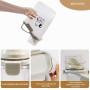 Geyecete Boite Croquette Chat,Conteneur de Nourriture pour Animaux,Hermétique 2.8 L,Récipient Alimentaire avec Tasse à Mesurer,P