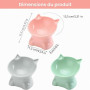 3 Pièces Flamingo Gamelle, Gamelle Chat,Bol Double Réglable, Gamelle Surélevée Chat, Un Chacun pour Le Bleu-Gris, Le Rose Et Le