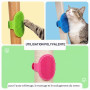PYRUVAE 4 Pièces Brosse pour Chat Auto-Toilettage, Grattoir Chat Mural et pour Pieds de Table, Masseur pour Chat, Accessoire Cha