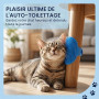 PYRUVAE 4 Pièces Brosse pour Chat Auto-Toilettage, Grattoir Chat Mural et pour Pieds de Table, Masseur pour Chat, Accessoire Cha