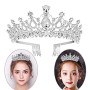 Tiara Cristal Couronne Strass Pour Femme avec Peigne Couronne Diadème Princesse Fille Bandeau Adult Cheveux Accessoires Cadeau p
