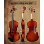 Aileen Violon 4/4 en bois massif pour adultes et enfants à partir de 12 ans – Kit de violon professionnel pour débutants et étud