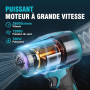Yofidra Souffleurs de Feuilles sans Fill avec 2 Batteries, 576 km/h | avec 2 Batteries de 3000mAh, 28,000 TR/Min, Souffleur Élec
