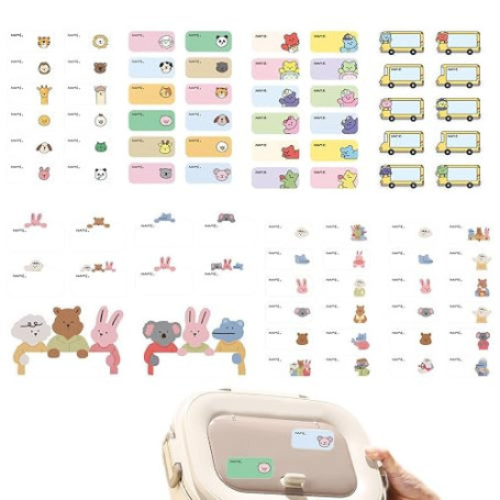 KEPYATI Étiquettes Autocollantes Personnalisées (80 pièces). Pas besoin de repasser. Pour les vêtements, l'école, les objets, la