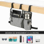 Pochette de Chevet Poche de Lit,Vide Poche Lit Démontable,Sac Poussette pour Home Bureau école Dortoir Hôpital,Grande Capacité M