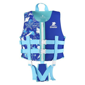 Gilet de Natation Enfant avec Sangle Réglable, Gilet Natation Enfant en Néoprène, Certifié TÜV, Veste de Flottaison Bébé pour Ga