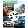 JatilEr 100 Pièces Rivet Clips Voiture Universel, H26 Plastique Rivets Noir | Fixation de Protection, 6 Taille Clips Agrafes Car