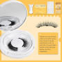 Faux Cils Magnetique, Cils Magnetique Naturel Réutilisables avec Applicateur, Aucune Colle Nécessaire QUEWEL Faux Cils Magnetiqu