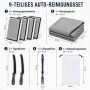 Kit de Nettoyage Intérieur de Voiture 9 Pièces, Brosses, Éponges et Sac | 4 éponges, 2 brosses pour interstices, 1 pinceau, 1 ch