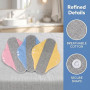 6 Pièces Protège-Slips Lavables, Serviettes Hygiéniques Réutilisables | 22 x 17 cm Serviettes Hygiéniques Réutilisables en Tissu