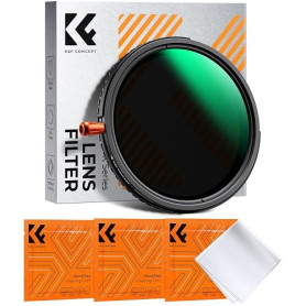 K&F CONCEPT Filtre 77mm ND2-32 et Polarisant CPL et Black-Mist 1/4 3 en 1 | avec 3 Chiffons,1-5 f-stops,Sans Croix,Nano-revêteme