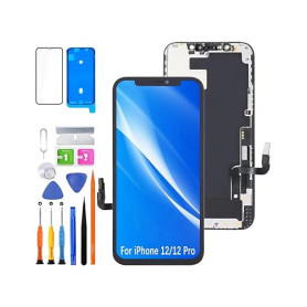 HLYGZX Écran pour iPhone 12/12 Pro A2403 A2172 A2402 A2404 | avec Kit de réparation，Affichage HD，Remplacement d'écran,pour Modèl