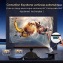 Mini Portable Vidéoprojecteur Compatible 4K, Video Projecteur Contrôle App | Android 14 Smart Rétroprojecteur, Auto Keystone Cou