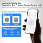 Mini Portable Vidéoprojecteur Compatible 4K, Video Projecteur Contrôle App | Android 14 Smart Rétroprojecteur, Auto Keystone Cou