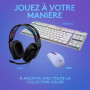 Logitech G G335, casque gaming filaire avec microphone rétractable | Prise audio 3,5 mm, oreillettes à mémoire de forme, léger,