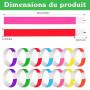 LOMIMOS 700 PCS Bracelets en Papier, Imperméables Bracelets d'Identification, Bracelet Entrée, Bracelets Événementiels Colorés p