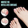 TOMICCA Squoval Capsule Américaine Faux Ongles Pieds 120 Pièces | 12 Tailles Double Face Mat, Acrylique Souple et Durable, Idéal