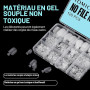 TOMICCA Squoval Capsule Américaine Faux Ongles Pieds 120 Pièces | 12 Tailles Double Face Mat, Acrylique Souple et Durable, Idéal