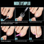 TOMICCA Squoval Capsule Américaine Faux Ongles Pieds 120 Pièces | 12 Tailles Double Face Mat, Acrylique Souple et Durable, Idéal