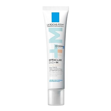 La Roche-Posay, Effaclar Duo+M, Soin Teinté Anti-Imperfections, Peau à Tendance Acnéique, Triple Correction Boutons, Points Noir