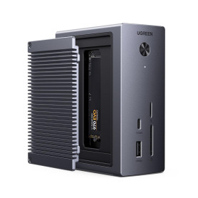 UGREEN Revodok Pro 10Gbps Docking Station USB C 10 en 1 Multiport | Avec Boîtier SSD M.2 NVME, HDMI 4K 60Hz, 10Gbps Transfert Ra