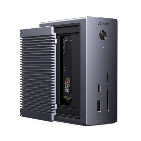UGREEN Revodok Pro 10Gbps Docking Station USB C 10 en 1 Multiport | Avec Boîtier SSD M.2 NVME, HDMI 4K 60Hz, 10Gbps Transfert Ra