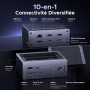 UGREEN Revodok Pro 10Gbps Docking Station USB C 10 en 1 Multiport | Avec Boîtier SSD M.2 NVME, HDMI 4K 60Hz, 10Gbps Transfert Ra