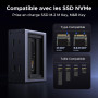 UGREEN Revodok Pro 10Gbps Docking Station USB C 10 en 1 Multiport | Avec Boîtier SSD M.2 NVME, HDMI 4K 60Hz, 10Gbps Transfert Ra