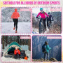 LINSOCLE 2 Pièces Cagoule 3 Trous, Balaclava à 3 Trous Tricoté,Cagoule Noir de Visage Complet Masque de Ski pou Hommes et Femme