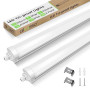 ALUSSO Lot de 2 Réglette LED 120 cm, 4000K IP65 Tubes pour bureau | AC 220-240V,36W 4320LM,Not Dimmable,6 lampes en série,neon l