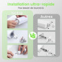 ALUSSO Lot de 2 Réglette LED 120 cm, 4000K IP65 Tubes pour bureau | AC 220-240V,36W 4320LM,Not Dimmable,6 lampes en série,neon l
